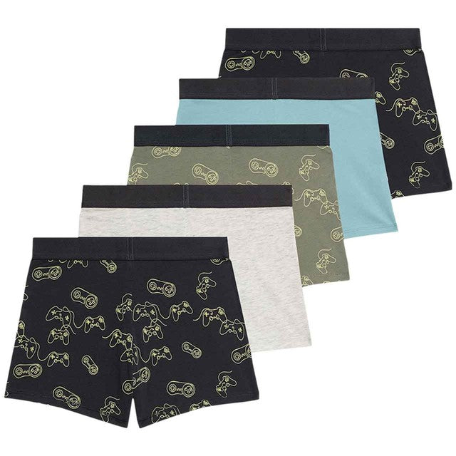M&S boys gamer trunks 5-pack age 8-9, imported from the UK