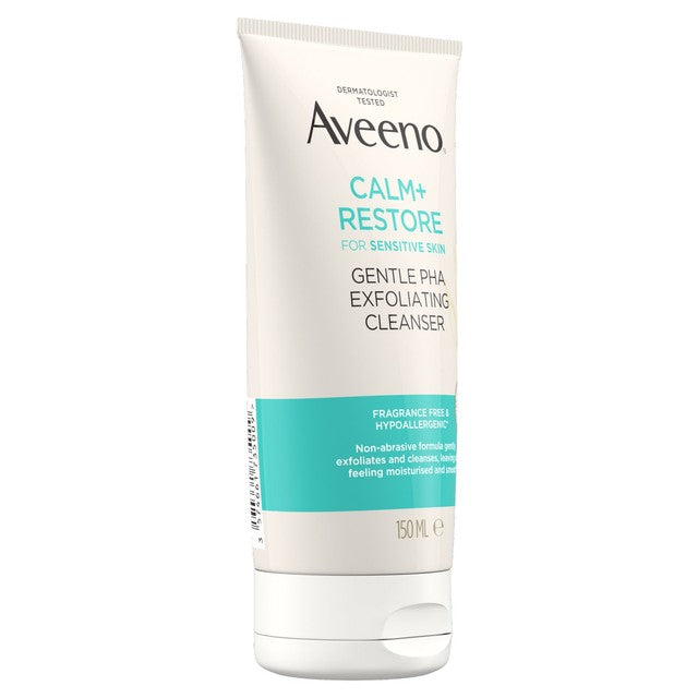 Aveeno Face Calm+Restore gentle PHA exfoliating face cleanser 150ml - British product