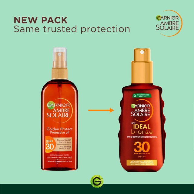Garnier Ambre Solaire Ideal Bronze Tan Enhancing Oil SPF30 150ml - British product