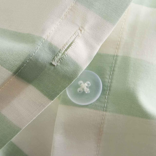 M&S bedding set bow striped king size green mix (British brand)
