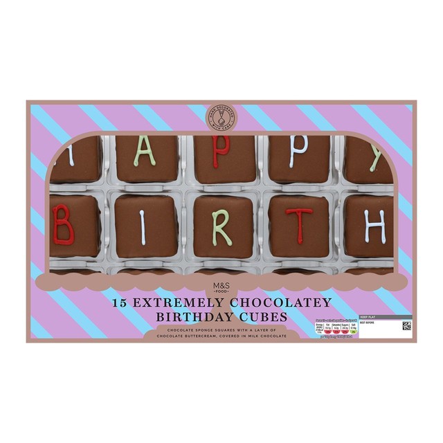 M&S chocolate party cubes 705g, imported from the UK