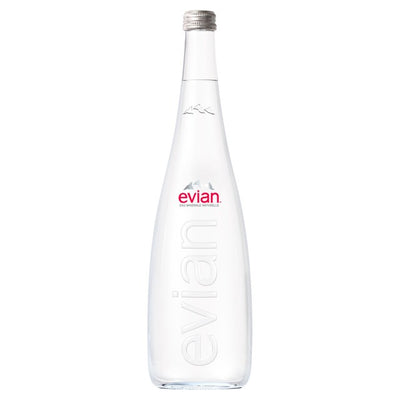Evian Still Mineral Water Glasflasche 750ml