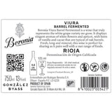 Beronia Rioja Barrel Fermented Viura white wine 75cl - British product