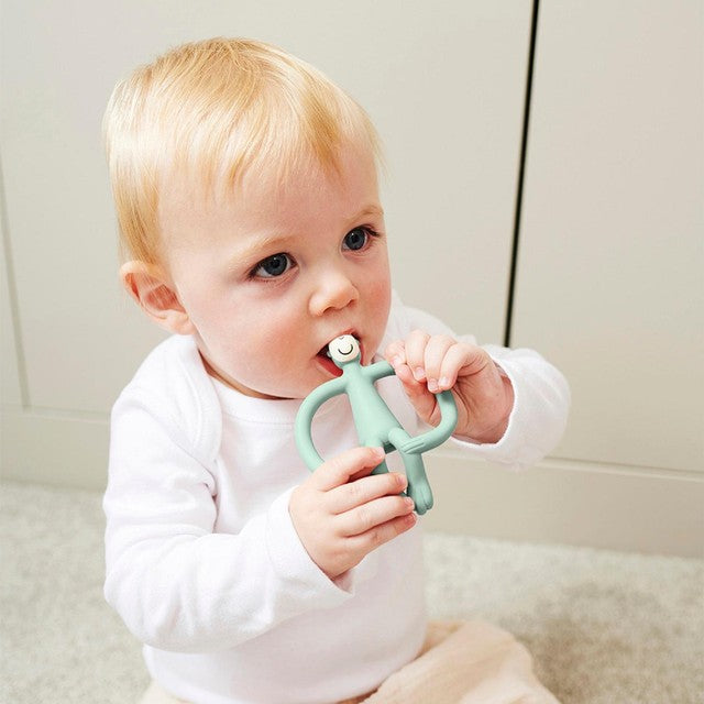 Matchstick Monkey Mint Green Teether, imported from the UK