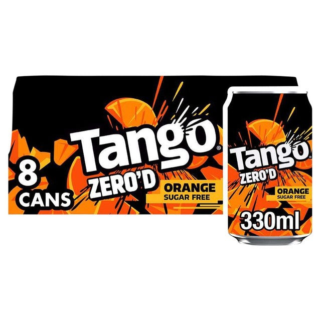 Tango orange sugar free fizzy drink 8 x 330ml (British brand)