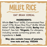 Nature's Path wheat free organic millet rice oat bran cereal 375g, imported from the UK