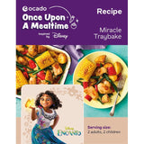 Ocado Disney Encanto Tray Bake recipe card - British product