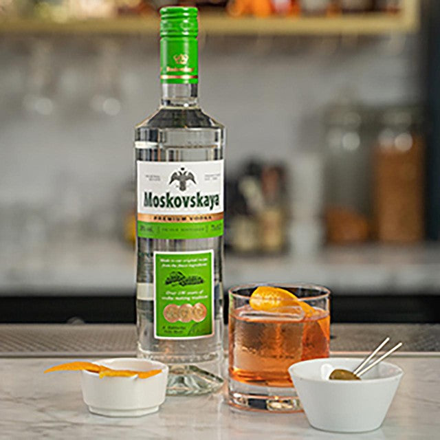 Moskovskaya Vodka 70cl, imported from the UK