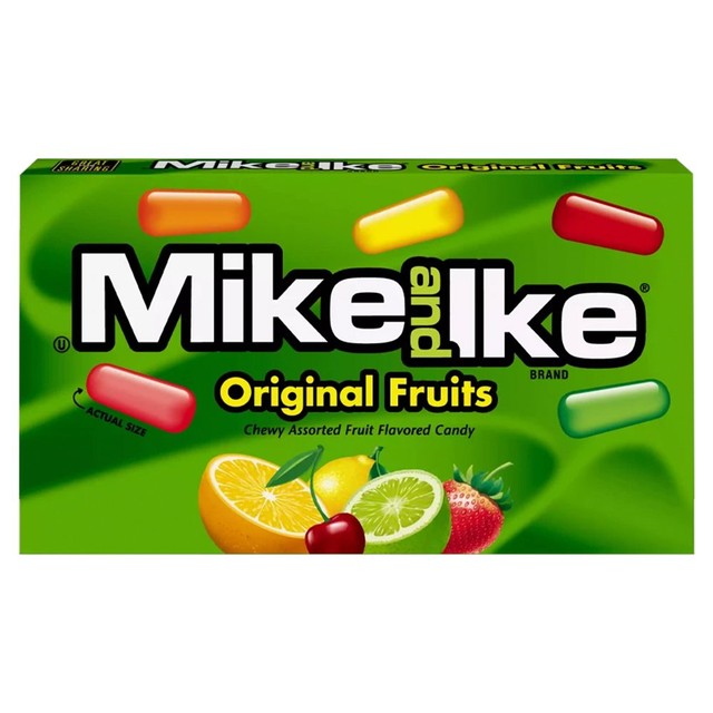 Mike & Ike assorted fruit flavored chewy sweets 120g, imported from the UK