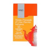 M&S mango pineapple lime infusion teabags 15 teabags, imported from the UK