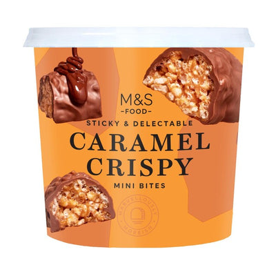 M&S M&S Caramel Crispy Mini Bites Chocolate Snack 195g- Buy online at McGrocer