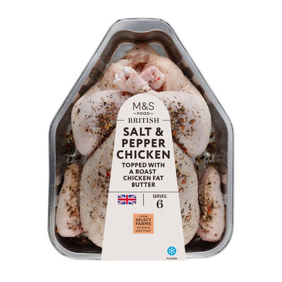 M&S Salt & Pepper Whole Chicken with Butter 2.35kg
