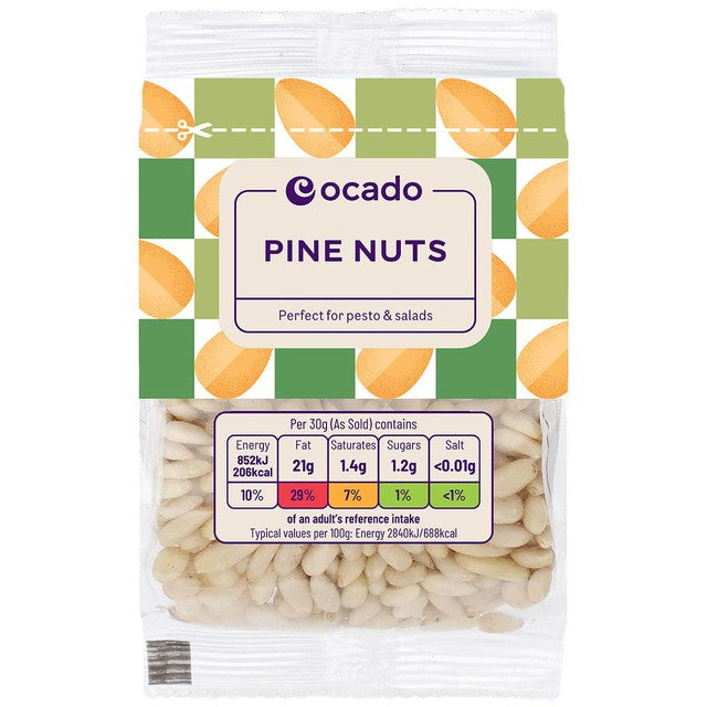 Ocado shelled pine nuts 100g, imported from the UK
