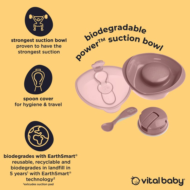 Vital Baby suction bowl natural berry (British brand)