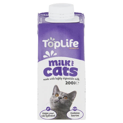 M&S TopLife Lactose Reduced Cows Milk for Cats Cat Milk Treat 200ml- Buy online at McGrocer