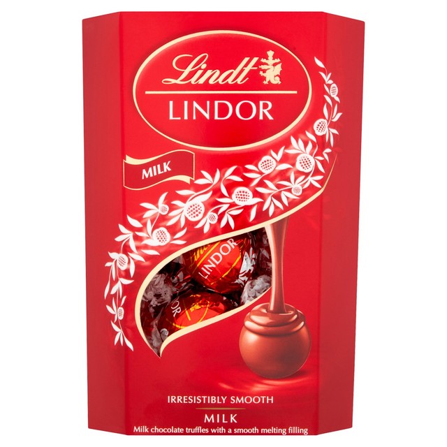 Lindt Lindor milk chocolate truffles box 200g, UK version