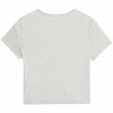 M&S Ribbed T-Shirt Grey Marl 8-9 Years, imported from the UK