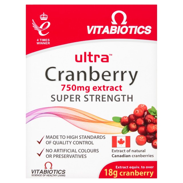 Vitabiotics Ultra Cranberry 60 Food Supplement Tablets (British brand)