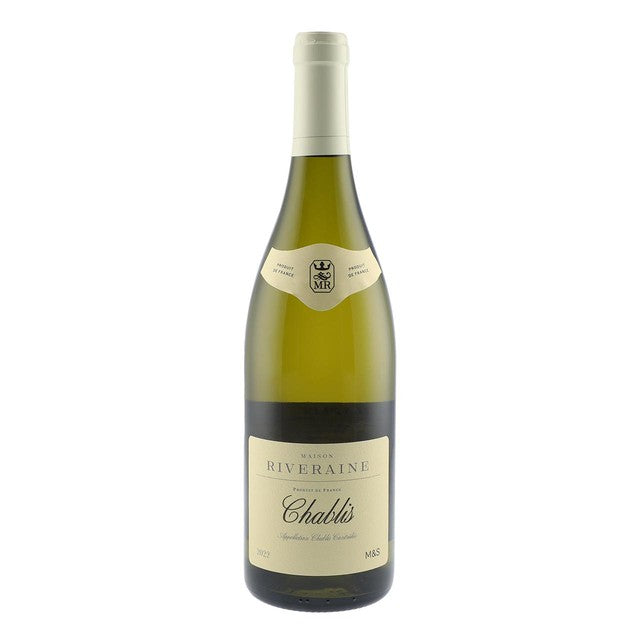 M&S Chablis white wine 75cl, imported from the UK