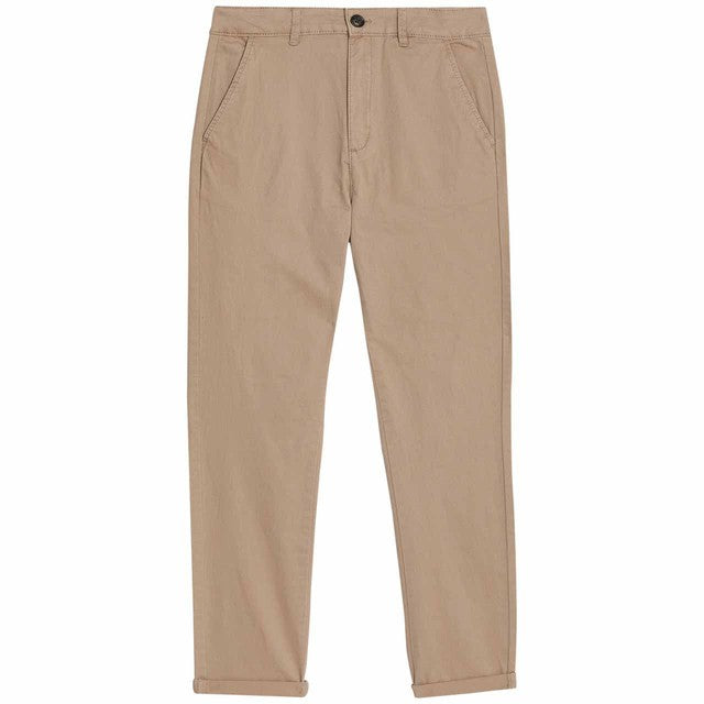 M&S Boys Collection, Cotton Rich Chinos, 10-11 Years, Stone