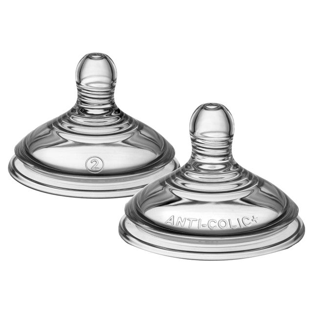 Tommee Tippee medium flow teats pack of 2 (British brand)