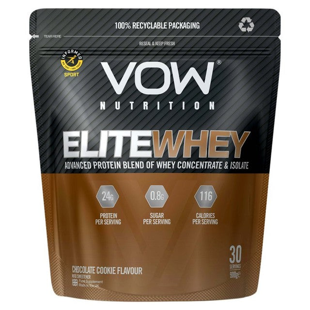 Vow Nutrition Elite Whey Chocolate Cookie 900g (British brand)
