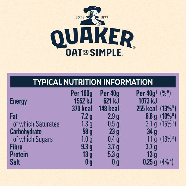 Quaker Gluten Free Oats Cereal 510g, imported from the UK