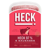 HECK 97% pork gluten free sausages 400g, UK version