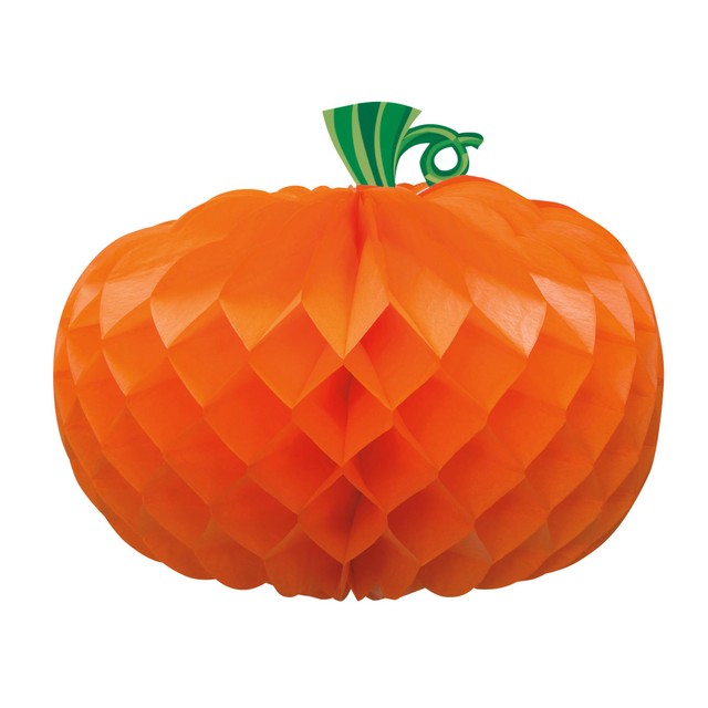 Unique Party pumpkin honeycomb Halloween centrepiece 27cm, imported from the UK