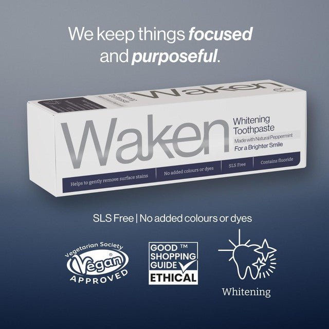 Waken whitening toothpaste peppermint 75ml - British product