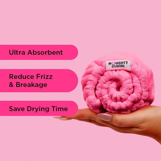 Noughty hair towel hot pink, imported from the UK