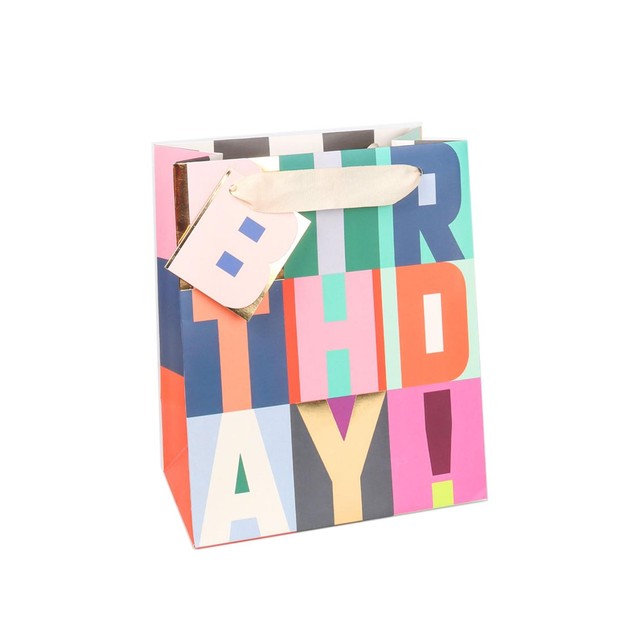 Caroline Gardner Happy Birthday gift bag medium, UK version