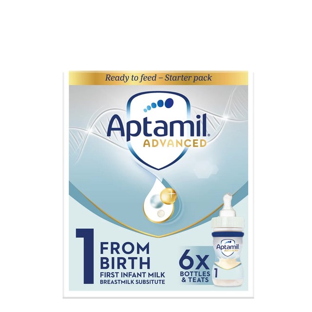 Aptamil Advanced infant formula milk liquid starter pack 6 x 70ml - British product