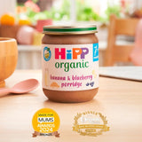 HiPP Organic Banana & Blueberry Porridge Baby Food 160g, UK version