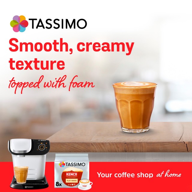 Tassimo Flat White coffee pods 8 pack (British brand)