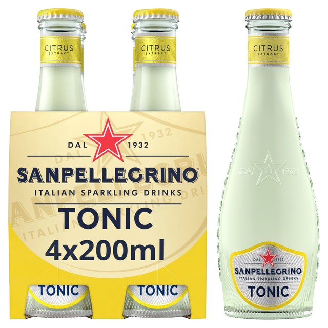 San Pellegrino citrus tonic water 4 x 200ml (British brand)