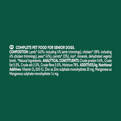 M&S Natures Menu Senior Lamb with Chicken, Veg & Rice Wet Dog Food 8 x 300g- Buy online at McGrocer