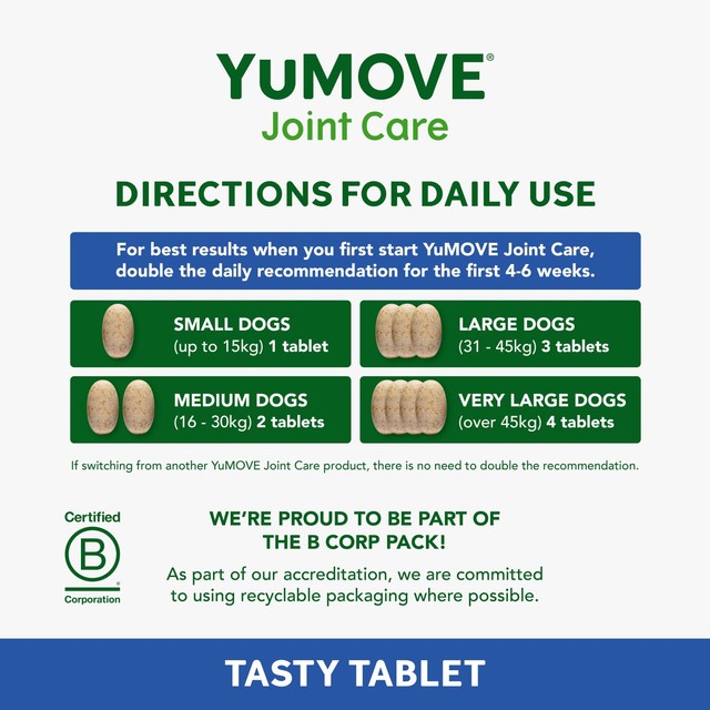 YuMOVE joint support tablets for senior dogs - British brand