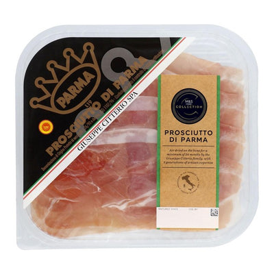 M&S Prosciutto di Parma vieilli 24 mois Jambon sec tranché 100g - Acheter en ligne sur McGrocer