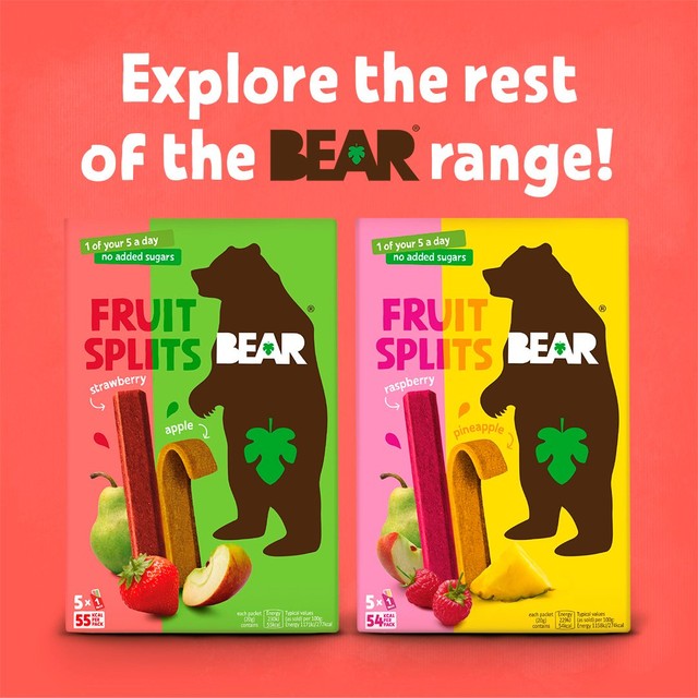 Bear fruit snack sticks strawberry and apple multipack, imported from the UK