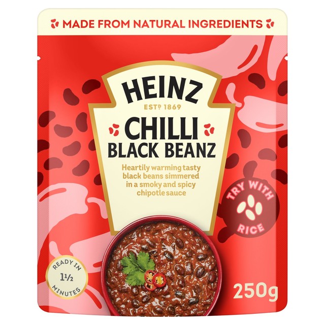 Heinz chilli black beans Mexican-style 250g, UK version