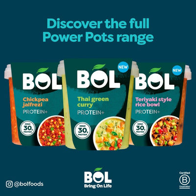 BOL Chickpea Jalfrezi Power Pot Protein+ Curry Ready Meal 450g