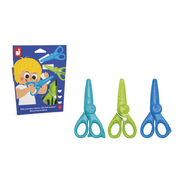 Janod My First Scissors set of 3 animal scissors - British product