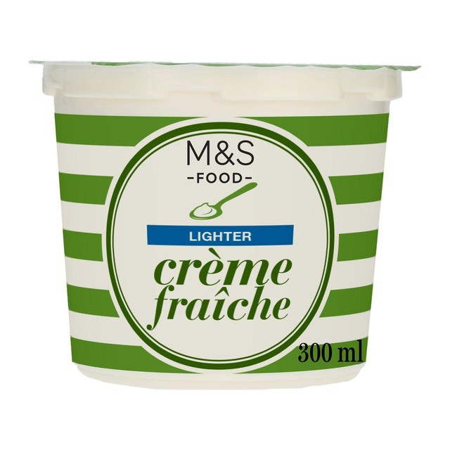 M&S reduced fat crème fraîche 300g, imported from the UK
