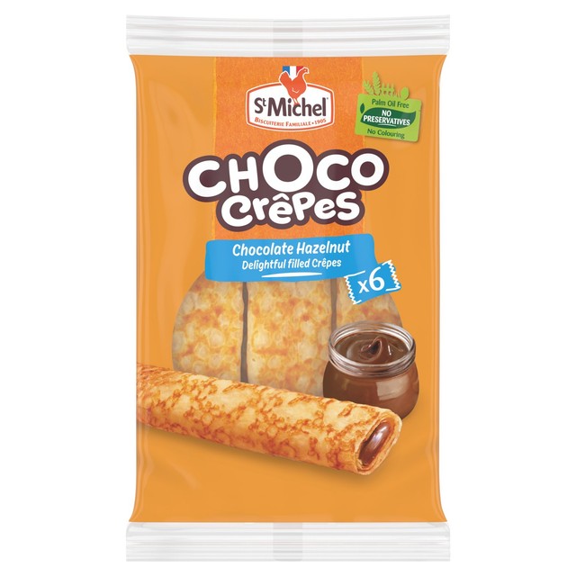 St Michel Chocolate Hazelnut Filled Crepes 180g (British brand)