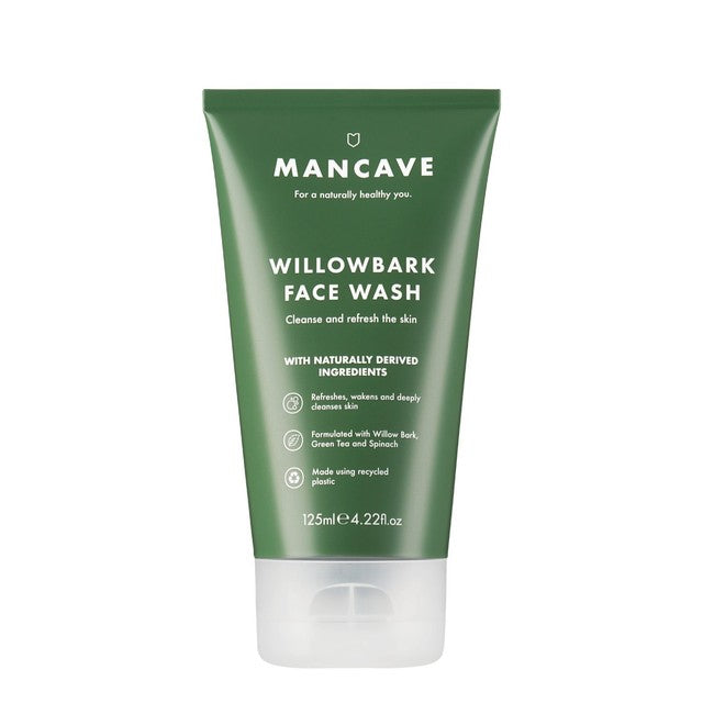 ManCave willow bark face wash 125ml, imported from the UK