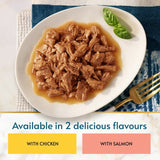 Gourmet Perle senior chicken in gravy wet cat food, imported from the UK