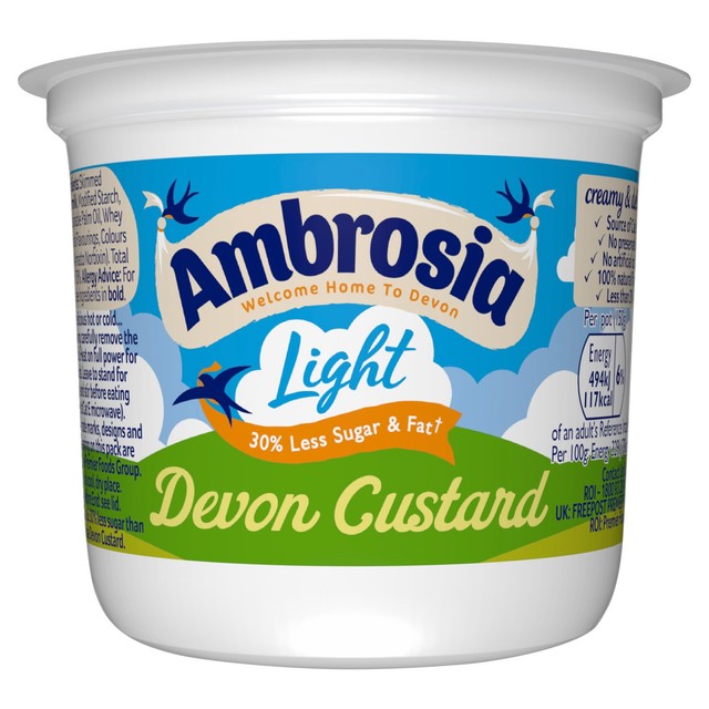 Ambrosia light custard pot 150g - British product