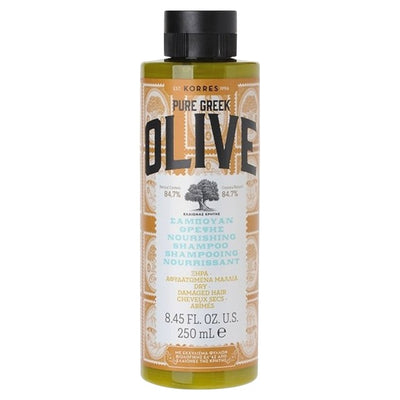 M&S Korres Natural Pure Greek Olive Nourishing Shampoo for Dry & Damaged Hair 250ml- Buy online at McGrocer