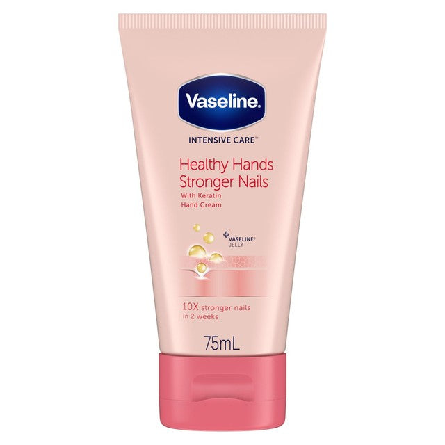 Vaseline healthy hands stronger nails hand cream 75ml (British brand)